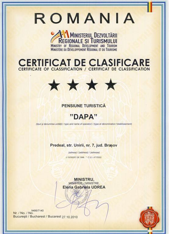 Pensiunea Dapa Predeal Extérieur photo